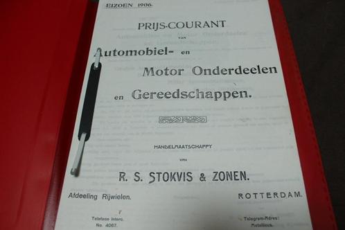 Stokvis 1906 onderdelen catalogus auto's motoren, Boeken, Motoren, Gelezen, Ophalen of Verzenden