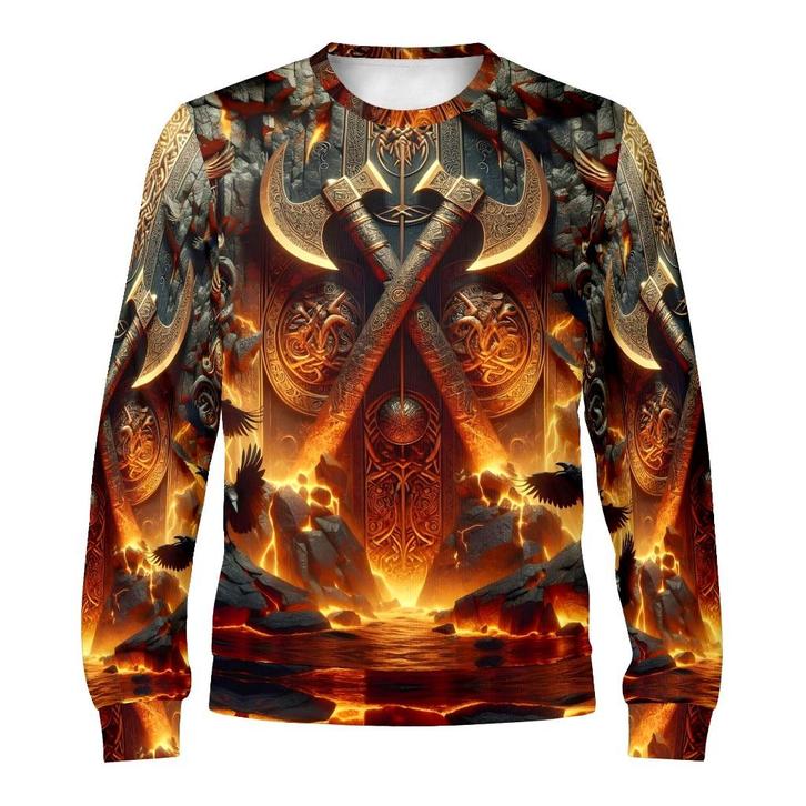 Axes of the Aesir – Poly French Terry Sweatshirt, Kleding | Heren, Truien en Vesten, Nieuw, Verzenden