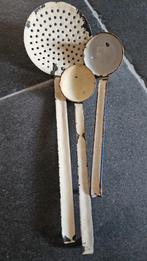 3 emaille lepels., Antiek en Kunst, Antiek | Emaille, Ophalen of Verzenden