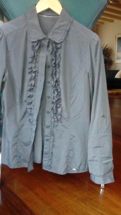 Nieuwe Street One bloes maat 40 Antraciet met ruches, Kleding | Dames, Blouses en Tunieken, Zo goed als nieuw, Maat 38/40 (M)