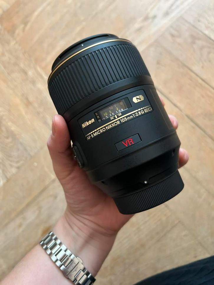 Nikon AF-S 105mm f/2.8G VR Micro, Audio, Tv en Foto, Fotografie | Lenzen en Objectieven, Zo goed als nieuw, Macrolens, Ophalen
