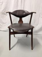 Set van 2 A.W.A. - Louis van Teeffelen Koehoorn stoelen, 60s, Huis en Inrichting, Stoelen, Ophalen, Gebruikt, Bruin, Hout