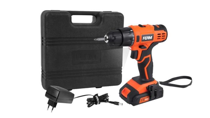 Ferm - accu boormachine - 20v - nieuw in verpakking, Doe-het-zelf en Verbouw, Gereedschap | Boormachines, Nieuw, Boor- en Schroefmachine