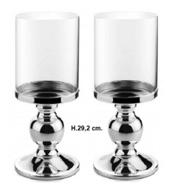 Windlicht op voet verzilverd H.29,2 beschikbaar voor biedingen