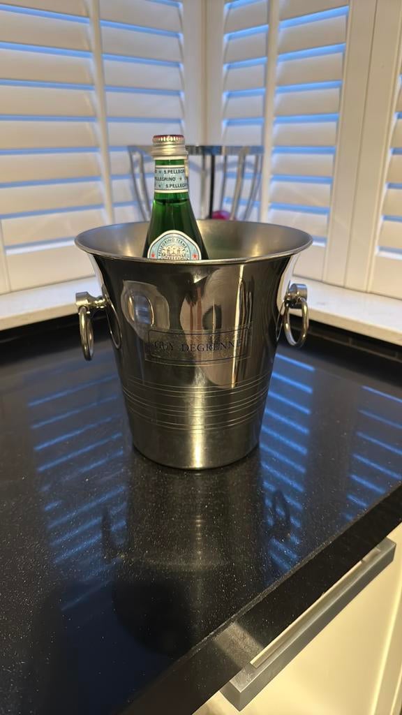 Wijn & champagnekoeler Guy Degrenne, Huis en Inrichting, Woonaccessoires | Wijnrekken, Zo goed als nieuw, Minder dan 50 cm, Minder dan 5 flessen