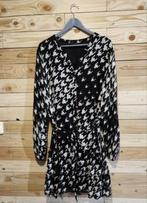 Jurk jurkje grote maten zwart wit 54 pied de poule motief, Verzenden, Zo goed als nieuw, Zwart, Jurk
