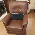 Klapbare fauteuil, Huis en Inrichting, Fauteuils, Gebruikt, Minder dan 75 cm, Leer, Ophalen of Verzenden