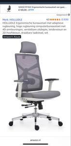 HOLLUDLE Ergonomische Bureaustoel Wit, Wit, Nieuw, Ophalen of Verzenden, Bureaustoel