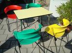 VINTAGE DESIGN SAMENGESTELD TUIN SET, Ophalen, 4 zitplaatsen, Kunststof, Gebruikt