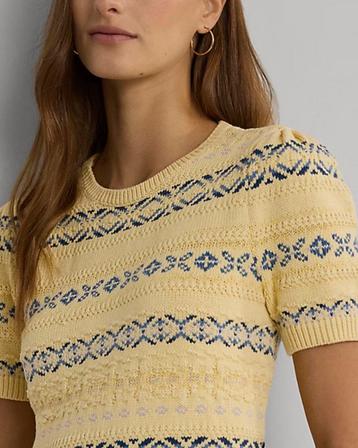 Laursn Ralph Lauren Fair Isle katoenen-linnen trui beschikbaar voor biedingen