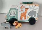 houten speelgoed auto vormenstoof wilde dieren, Ophalen of Verzenden, Zo goed als nieuw, Overige typen