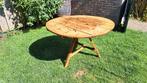 Ronde antieke eikenhouten keukentafel, Huis en Inrichting, Tafels | Eettafels, Ophalen, Gebruikt, Landelijk, Vijf personen of meer