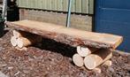 Tekoop eiken boomstambank, Ophalen, Zo goed als nieuw, Hout