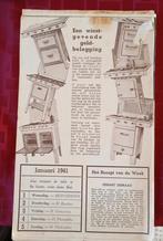 Kalender Januari 1941 met recepten en huishoudelijke tips, Ophalen of Verzenden, Gelezen, Folder