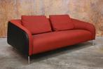 ZGANieuw! Leolux Elias designbank in combinatie stof+leer, Metaal, Leolux, Leolux, 100 tot 125 cm