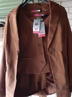 Bruine mantelpak maat 36, Kleding | Dames, Ophalen of Verzenden, Nieuw, Maat 36 (S), Bruin