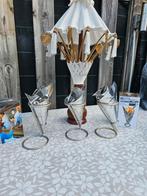 RIVIERA MAISON; 3 FRIETBAKJES MET HOUDER, Ophalen, Overige materialen, Overige typen, Zo goed als nieuw