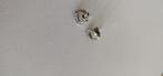 Zilveren oorbellen (Hartje) met mooie zirkonia's van 4 mm, Met kristal, Nieuw, Ophalen of Verzenden, Knopjes of Stekers