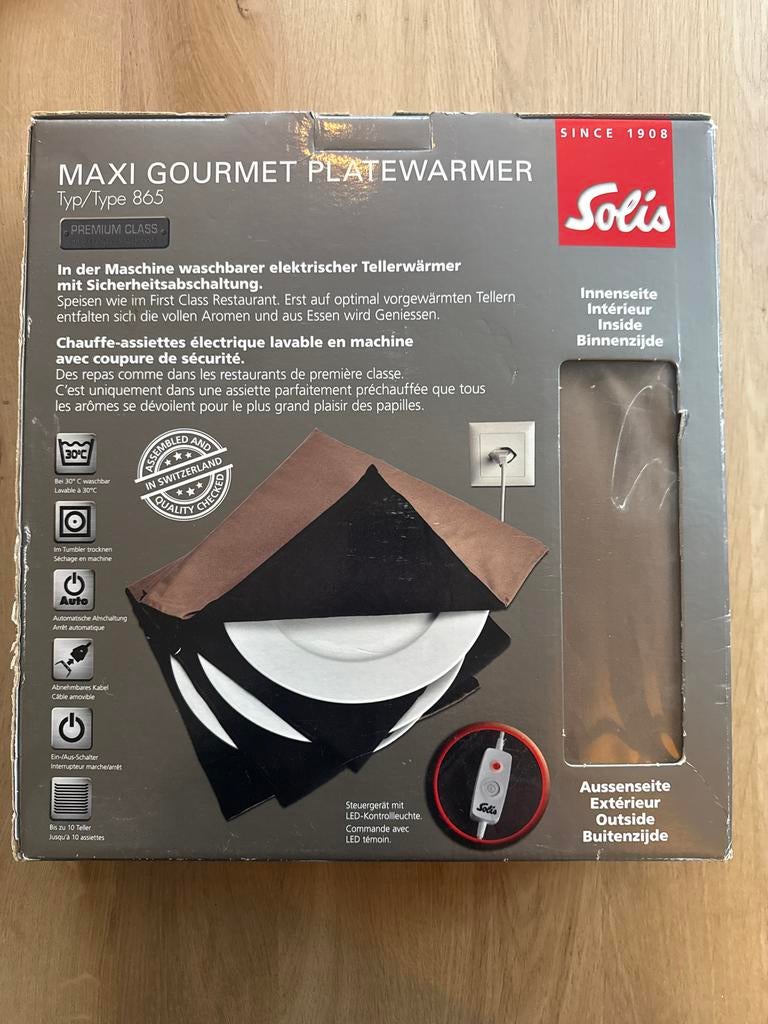Solis Maxi Gourmet 865 Bordenwarmer - Nieuw!, Huis en Inrichting, Keuken | Keukenbenodigdheden, Ophalen of Verzenden, Nieuw