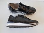 Gabor MAAT 40.5 ( 7 G ) zwarte lak leren sneakers met rits, Verzenden, Zwart, Gabor, Sneakers of Gympen