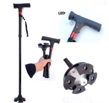 Opvouwbare wandelstok met licht en alarm beschikbaar voor biedingen