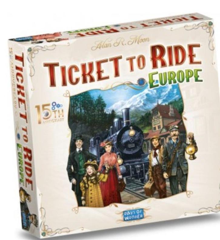Ticket to Ride Europe 15th anniversary editie 20% korting, Tickets en Kaartjes, Kortingen en Cadeaubonnen, Eén persoon, Warenhuis- of Winkelbon