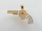 Mooie 14 karaat Gouden Revolver Hanger Kettinghanger