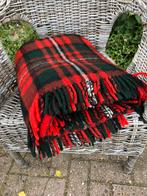 Prachtige rood/ groen  vintage wollen plaid/ picknick kleed, Ophalen of Verzenden, Zo goed als nieuw