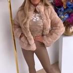 Heerlijke warme teddy jas zand bont blush s, Ophalen of Verzenden, Nieuw, Maat 36 (S), Beige