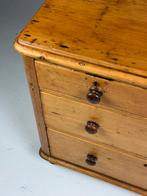 Engelse ladekast pine 19e eeuw, Ophalen, 50 tot 100 cm, Zo goed als nieuw, Minder dan 100 cm