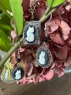 Gothic Oorbellen & Hanger Set - Lichtgewicht, Verzenden, Zwart, Nieuw, Overige materialen