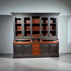 Chique Black vintage teak grutterskast apothekerskast, Teakhout, Ophalen of Verzenden, Zo goed als nieuw, 5051CM