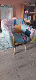 Leuke fauteuil met patchwork design, Huis en Inrichting, Fauteuils, Ophalen