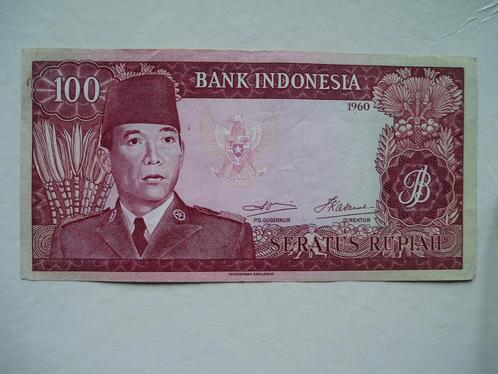 415. Indonesia, 100 rupiah 1960 Soekarno., Postzegels en Munten, Bankbiljetten | Azië, Los biljet, Zuidoost-Azië, Verzenden