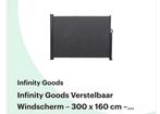 infinity Goods verstelbaar windscherm, Tuin en Terras, Tuinschermen, Ophalen, Nieuw, 200 cm of meer
