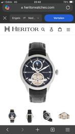 Gloednieuw ongebruikt automatisch herenhorloge van Heritor, Leer, Staal, Polshorloge, Nieuw