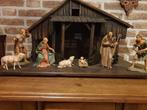 Antieke Kerstgroep, authentiek houtsnijwerk Oberammergau, Antiek en Kunst, Ophalen of Verzenden