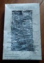 Vintage guirlande - kerstslinger - zilver/wit - ongebruikt i, Diversen, Kerst, Ophalen of Verzenden, Nieuw