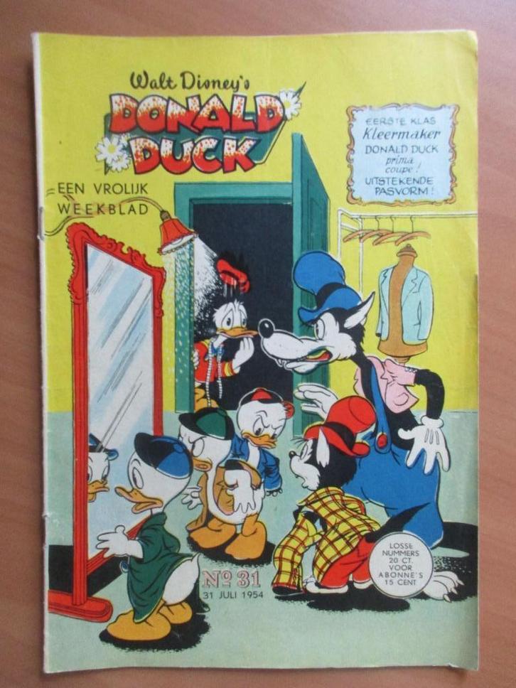 Donald Duck 1954 31,3233,34 en 35  Ook apart te koop, Boeken, Strips | Comics, Gelezen, Meerdere comics, Europa, Ophalen of Verzenden