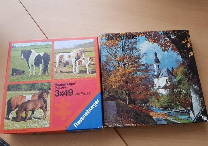 Legpuzzel  (1 doos met 3 puzzels), Hobby en Vrije tijd, Denksport en Puzzels, Zo goed als nieuw, Legpuzzel, Minder dan 500 stukjes