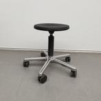 Score kruk - zwarte PU zitting krukje verrijdbaar, Ophalen, Gebruikt, Overige materialen