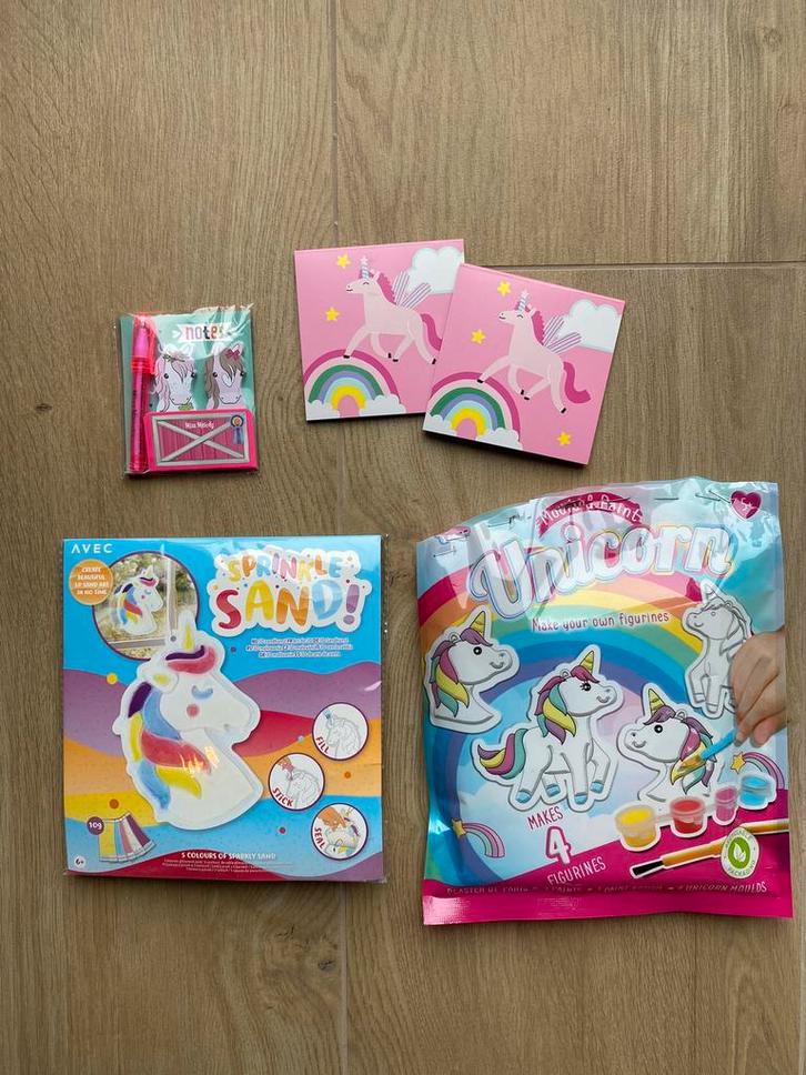 Unicorn knutselspullen - set!, Kinderen en Baby's, Speelgoed | Educatief en Creatief, Zo goed als nieuw, Knutselen, Ontdekken
