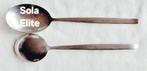 Sola Elite lange opschep lepels gladde handvatten, Ophalen of Verzenden, Gebruikt, Rvs of Chroom