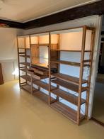 Boekenkast met lampjes en glazen deuren, Ophalen, Gebruikt, 200 cm of meer, Met lade(s)