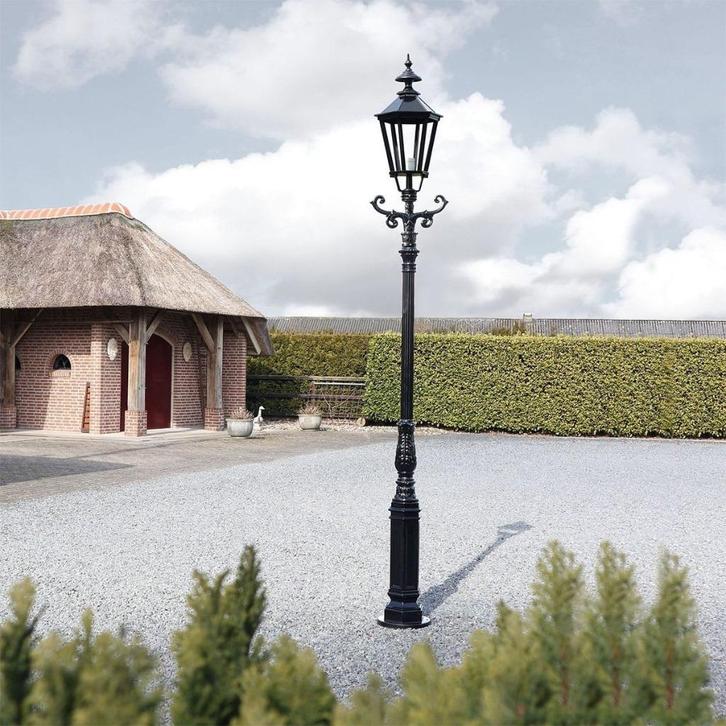 Lantaarnpaal Den Bosch - 315 cm, Tuin en Terras, Buitenverlichting, Nieuw, Staande lamp, Aluminium, Led, Ophalen of Verzenden