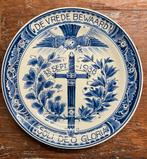 Zeldzaam Delftsblauwe Gedenkbord Vredesconferentie 1938, Ophalen of Verzenden, Overige soorten, Nederland, Overige typen