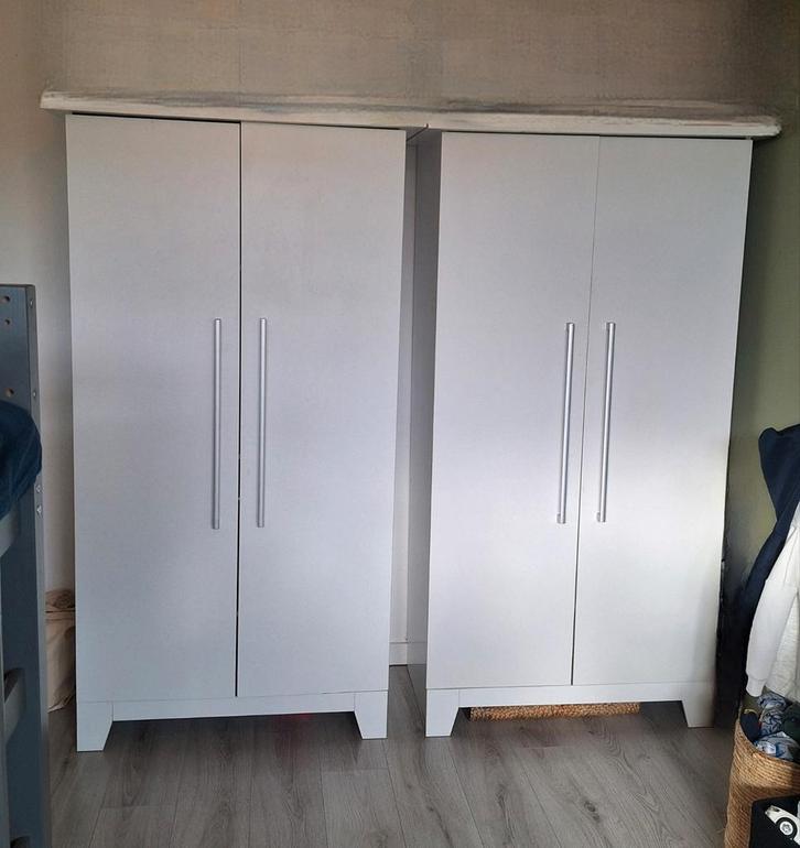 Witte Kledingkast, Huis en Inrichting, Kasten | Kledingkasten, Gebruikt, 150 tot 200 cm, 100 tot 150 cm, 50 tot 75 cm, Met deur(en)