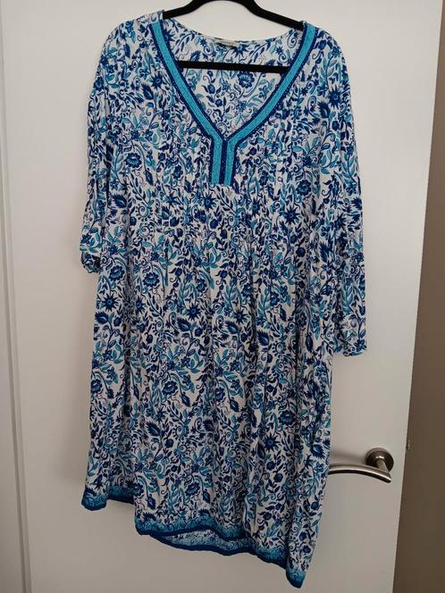 Te Koop: ORIENTIQUE TUNIEK,  Mt 48. Als NIEUW! (J-47)., Kleding | Dames, Grote Maten, Zo goed als nieuw, Blouse of Tuniek, Blauw