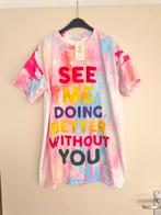 Lang t-shirt met opdruk one size, Ophalen of Verzenden, Nieuw, Roze, Korte mouw