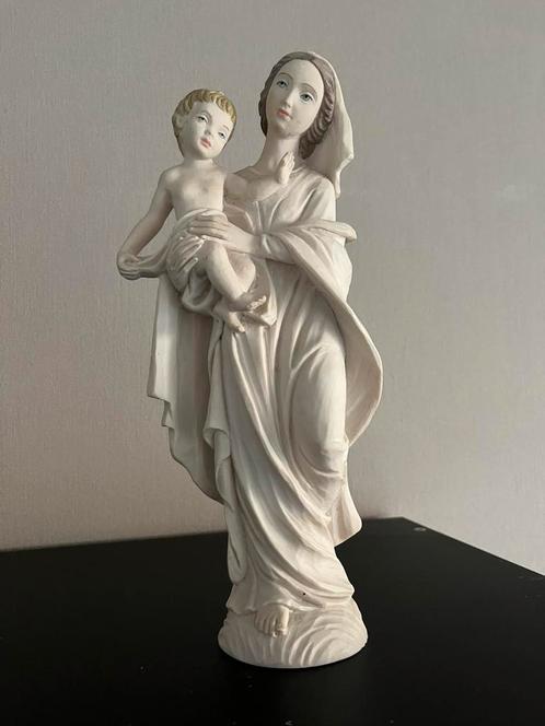 Beeld Maria met Jezus op rechteram geloof verzamelen, Antiek en Kunst, Antiek | Religie, Ophalen of Verzenden